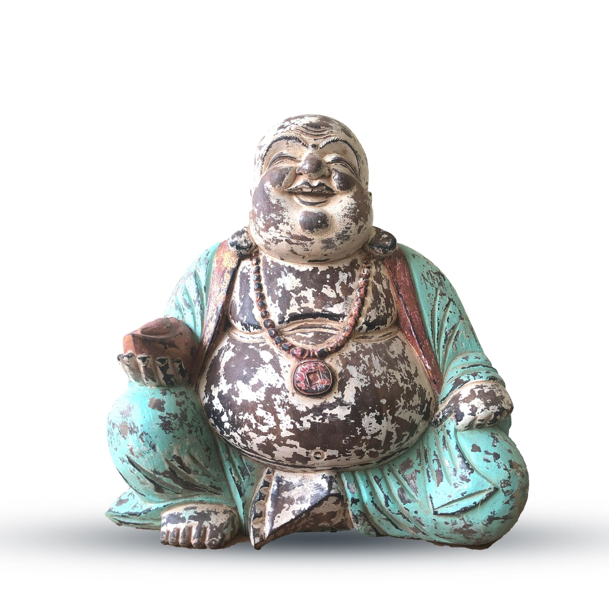 Vintage Mint Hand Carved Buddha Statue 40cm