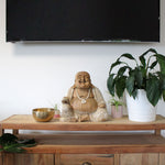 Happy Buddha - Whitewash 40cm