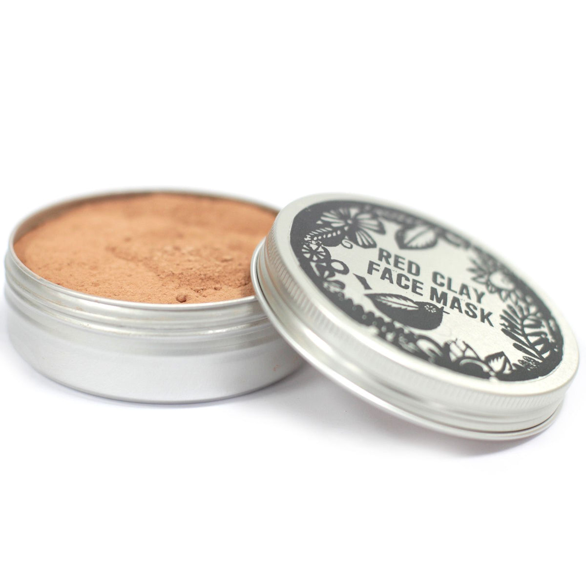 Agnes + Cat Red Clay Face Mask - Angled view - ORIVON Collection