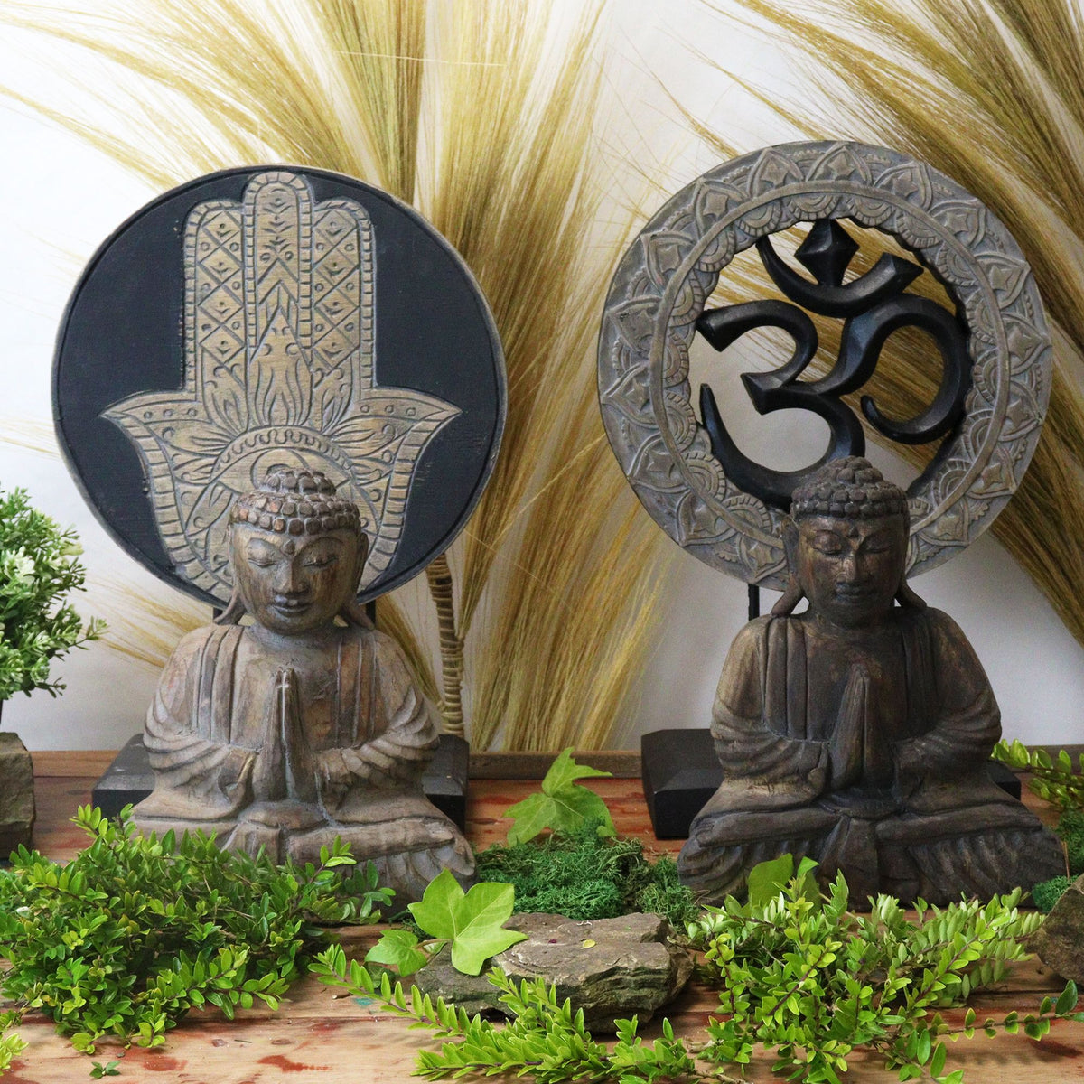 Buddha Feng Shui Set - Hamsa, Grey