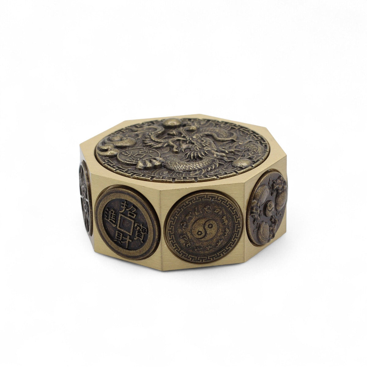 Feng Shui Fortune - Lucky Cat & Dragon Spinner