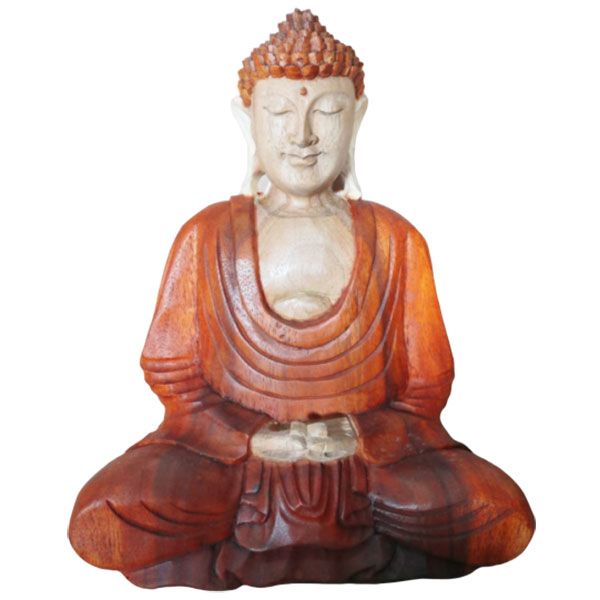 Hand Carved Buddha Statue 30cm Hand Down