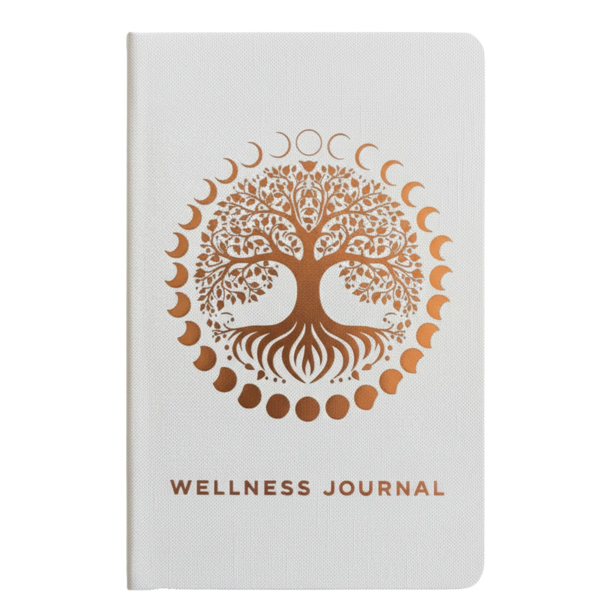 White Wellness Journal - Rose Gold Tree of Life