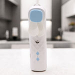 White Nano Mist Face Fan & Spray - USB chargable - Angled view - ORIVON Collection