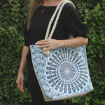Rope Handle Mandala Bag - Electric Blue