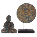 Buddha Feng Shui Set - Flower Mandala, Blue