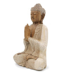 Buddha Statue Whitewash 40cm Welcome