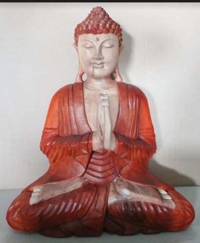 Hand Carved Buddha Statue 40cm - Welcome