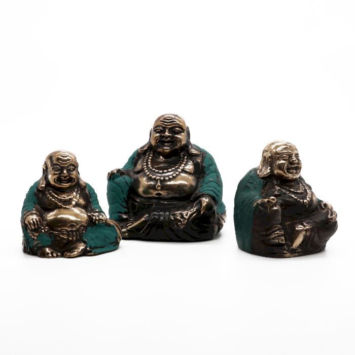 Set of 3 Happy Buddha Figures - Assorted Sizes