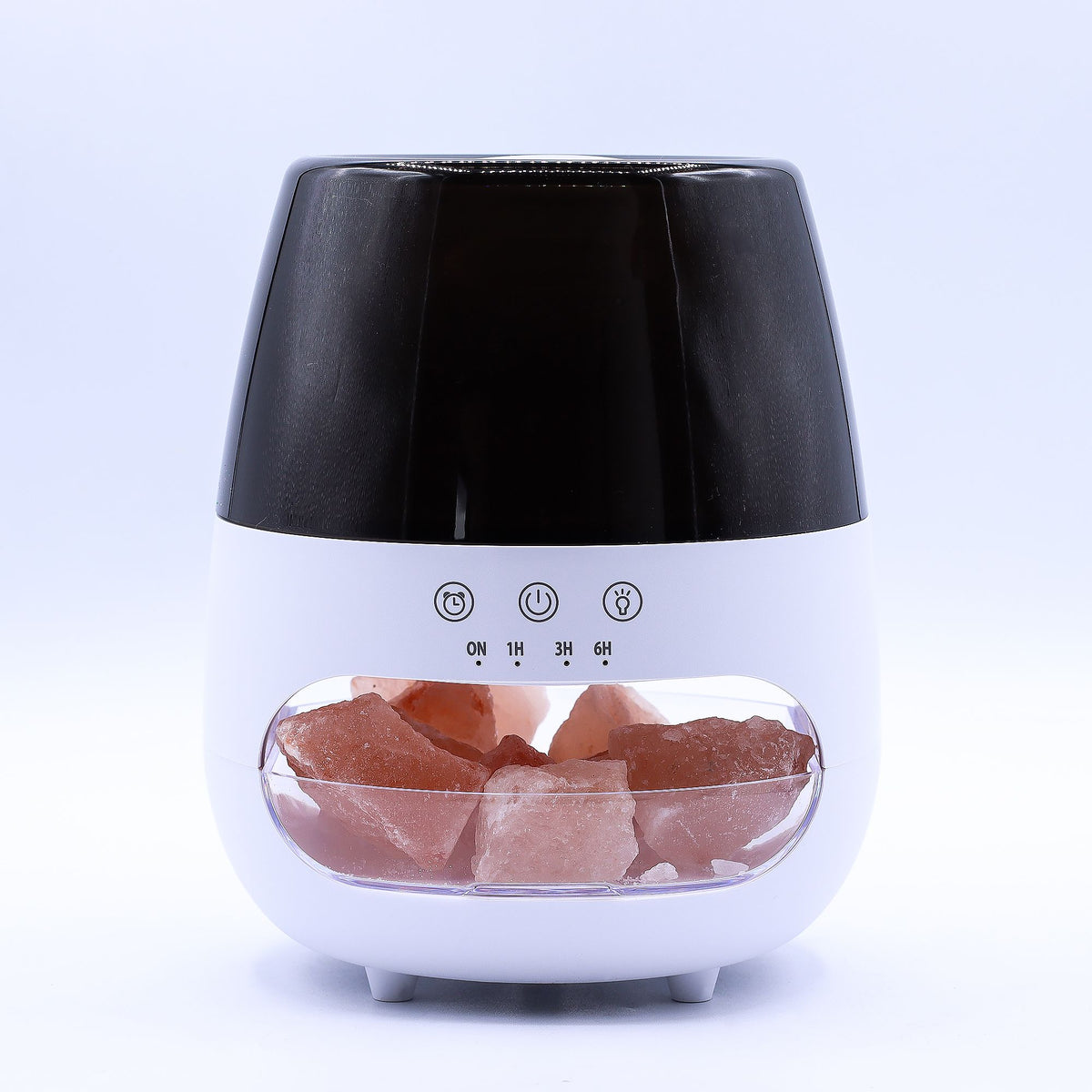 Salt Stone Flame Effect Aroma Diffuser  - White USB - Colour Change and Timer - Size reference - ORIVON Collection