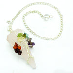 Seven Chakra Magic Pendulum – Rose Quartz