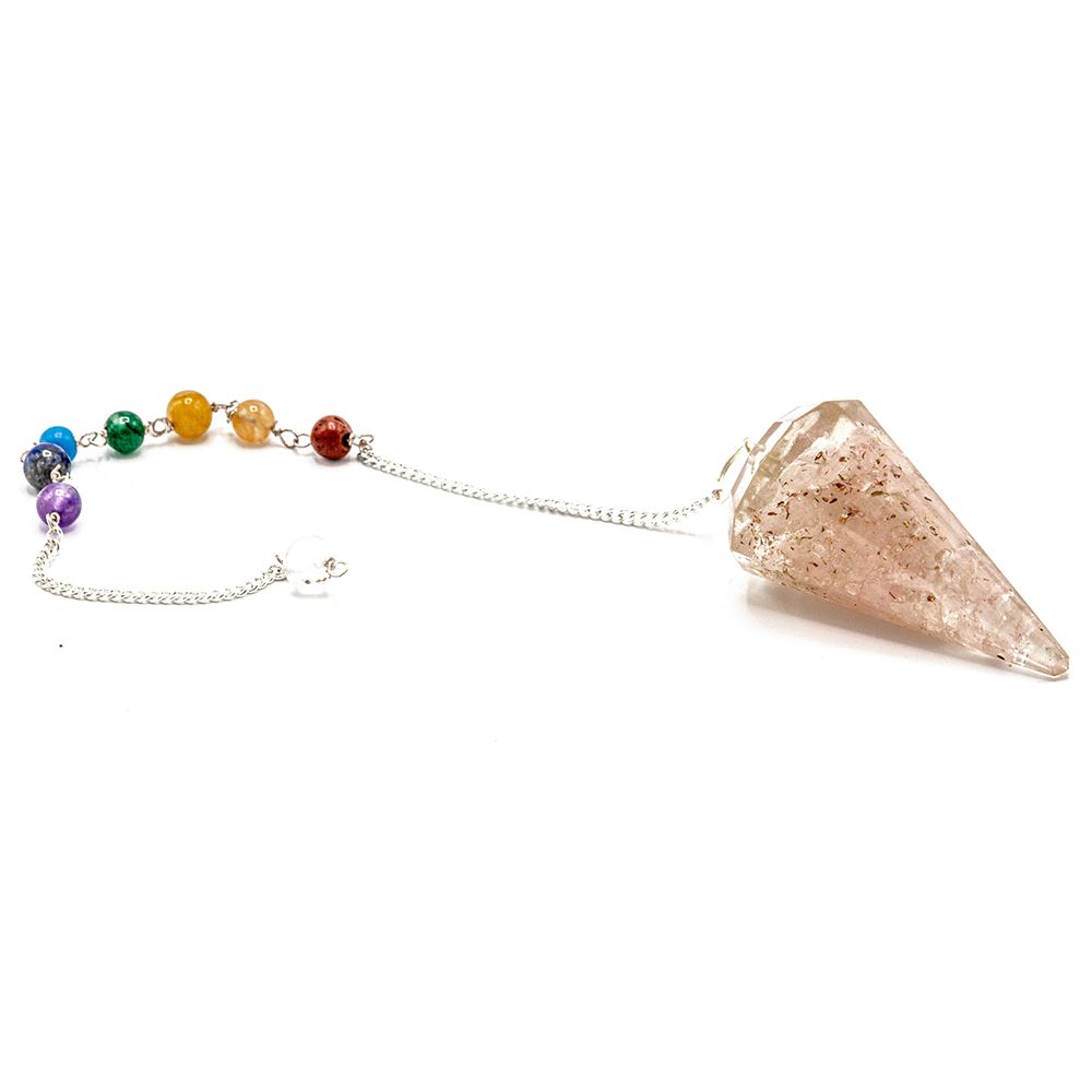 Orgonite Power Chakra Pendulum – Rose Quartz
