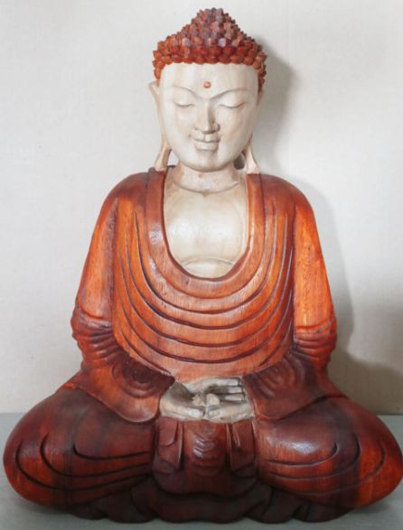 Hand Carved Buddha Statue 40cm - Hand Down