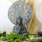 Buddha Feng Shui Set - Flower Mandala, Blue