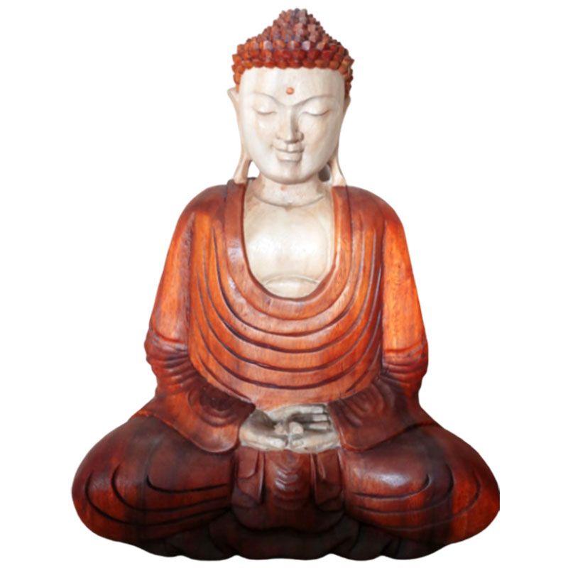 Hand Carved Buddha Statue 40cm - Hand Down