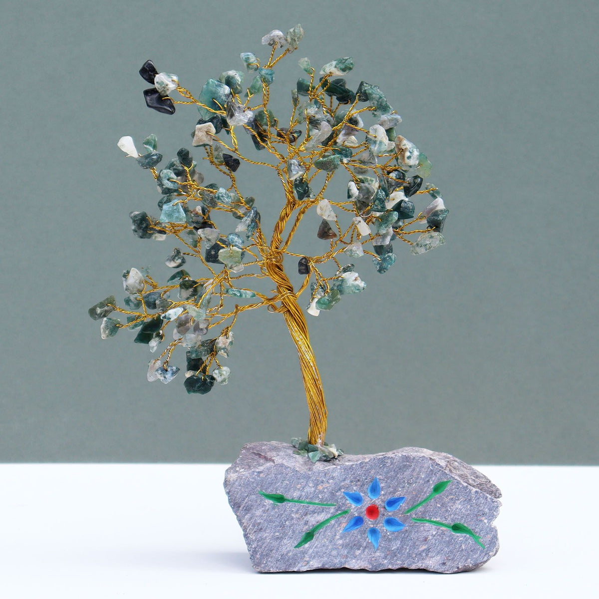 Moss Agate Gemstone Tree – 160 Stone