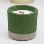 Concrete Wooden-Wick Candle – Sea Moss & Herbs - Size reference - ORIVON Collection