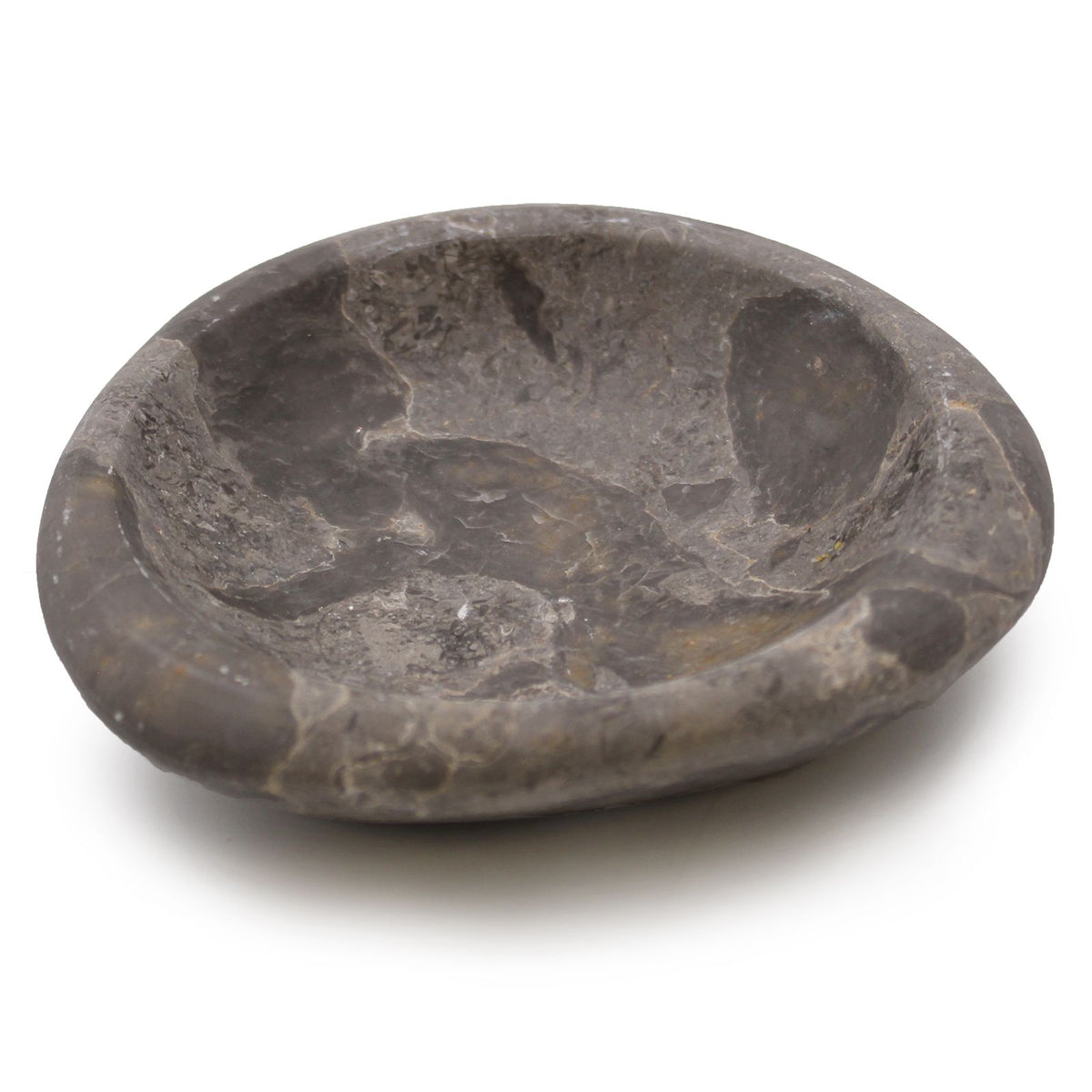 Tri-Oval Marble Soap Dish - Front view - ORIVON Collection