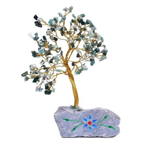 Moss Agate Gemstone Tree – 160 Stone