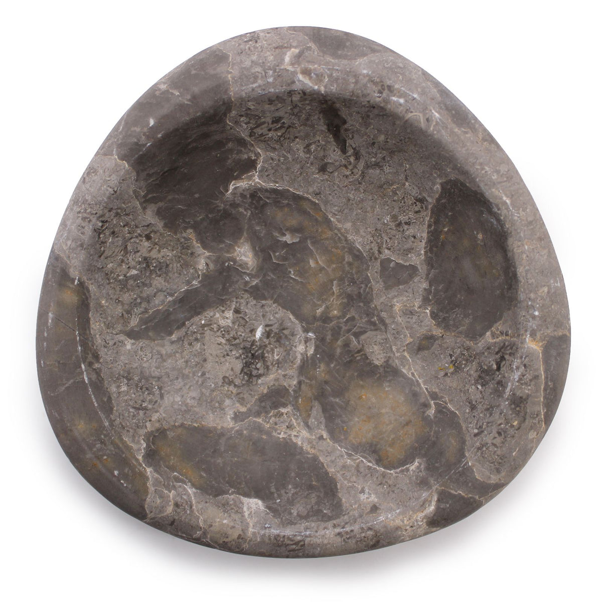 Tri-Oval Marble Soap Dish - Angled view - ORIVON Collection
