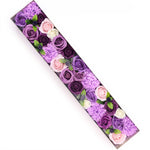 Soap Flowers Extra Long Gift Box - Lavender Rose & Carnation - Top view - ORIVON Collection