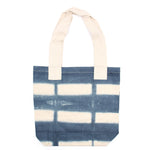 Natural Tye-Dye Cotton Bag - Grey Blocks