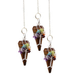 Seven Chakra Magic Pendulum – Tiger's Eye