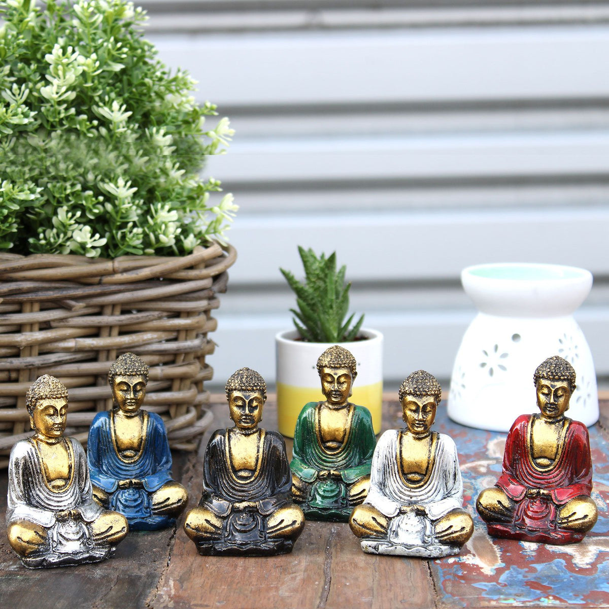 Gold Mini Buddha Set - Assorted Colours