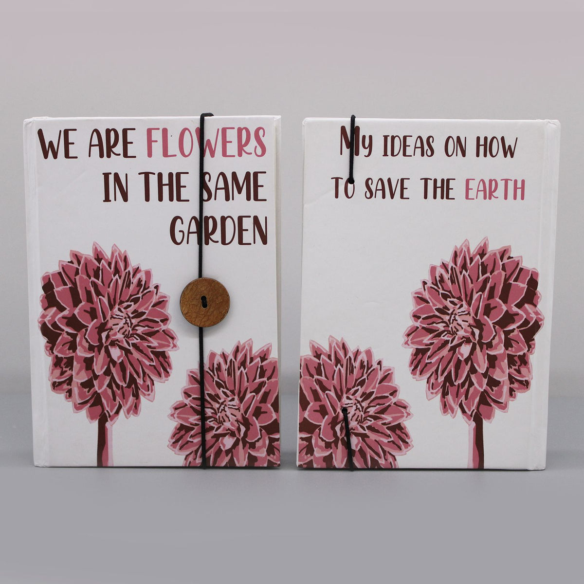 Notebook w/ Strap - Flowers in the Same Garden