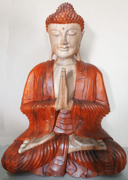 Hand Carved Buddha Statue 60cm - Welcome