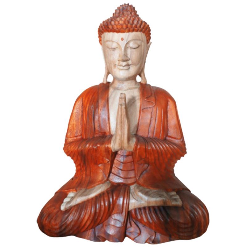 Hand Carved Buddha Statue 60cm - Welcome