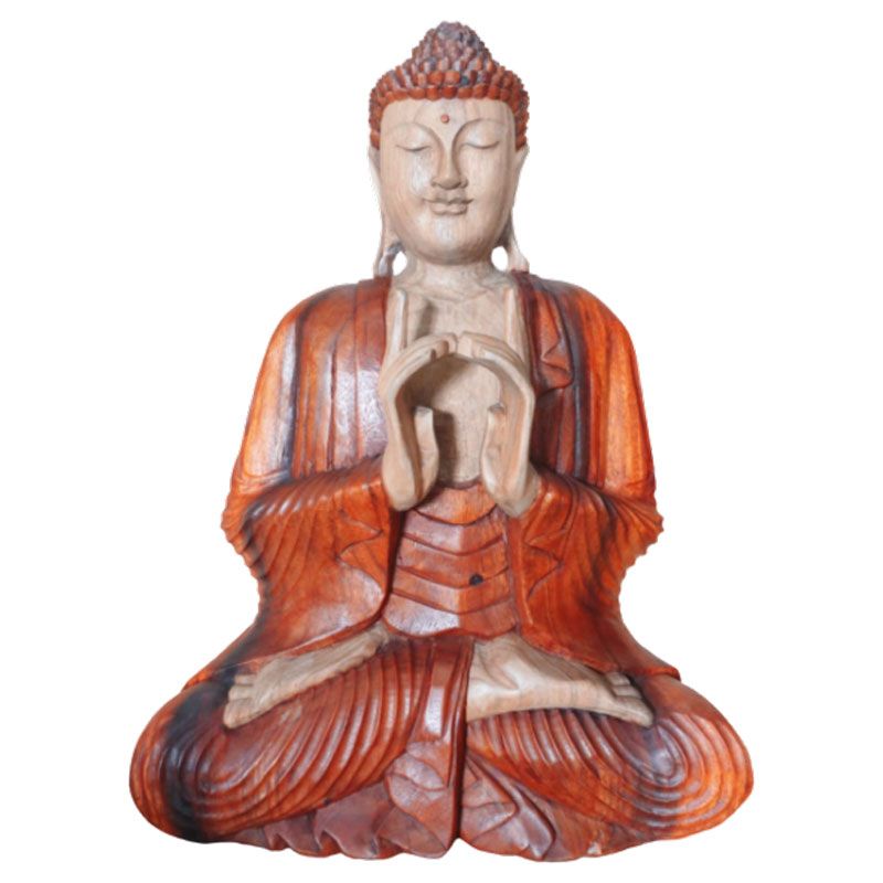 Hand Carved Buddha Statue 60cm - Two Hands